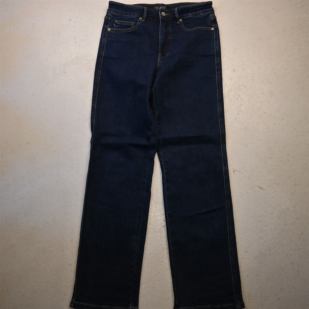 Judy Blue 7 High Rise Straight Rinse Stretch Denim Womens Jeans